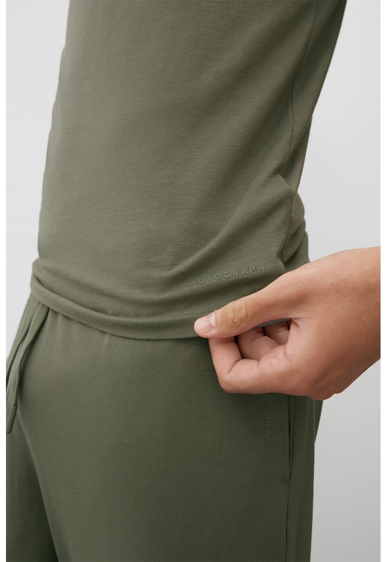 Tricou de pijama din amestec de modal - Kaki