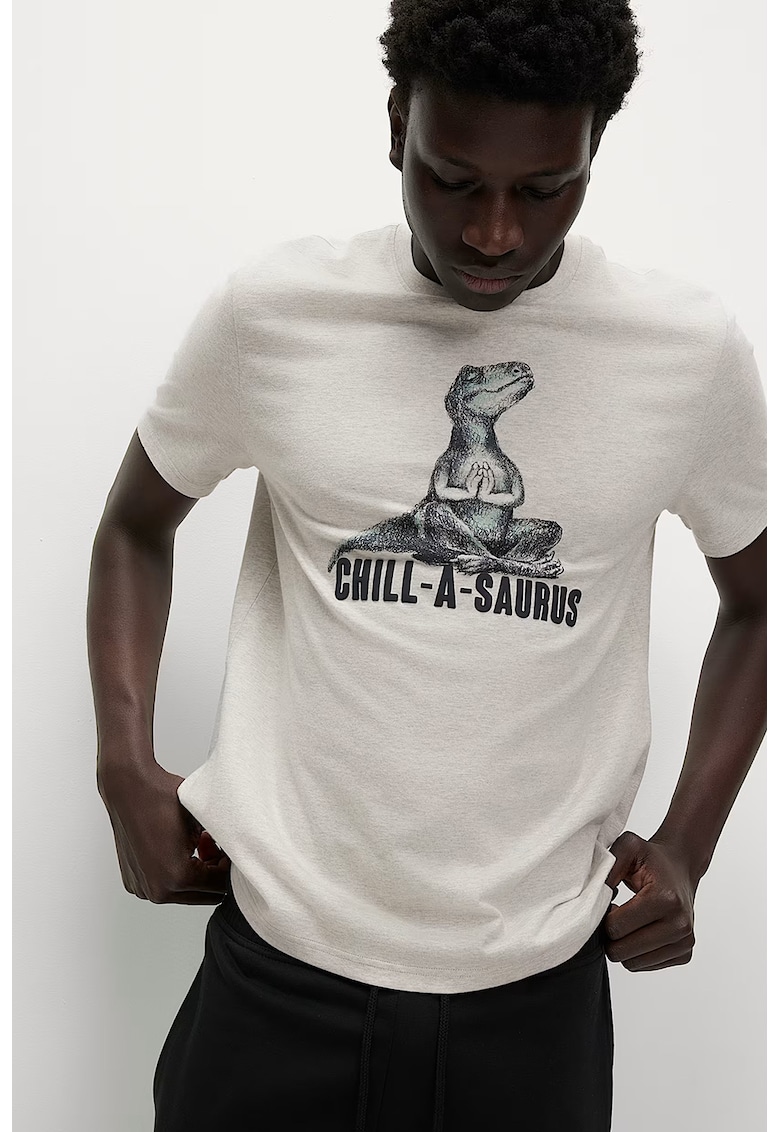 Tricou de pijama din bumbac cu imprimeu