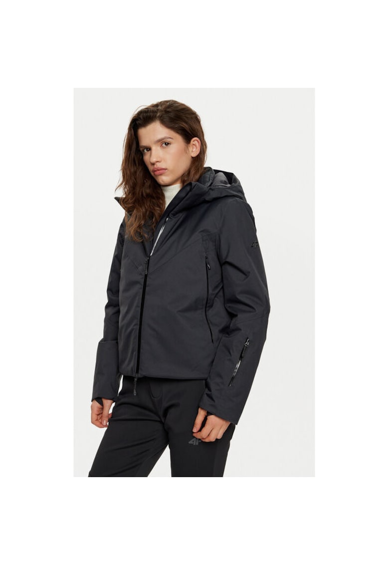 Geaca ski dama - 303945299 - Poliester - Negru