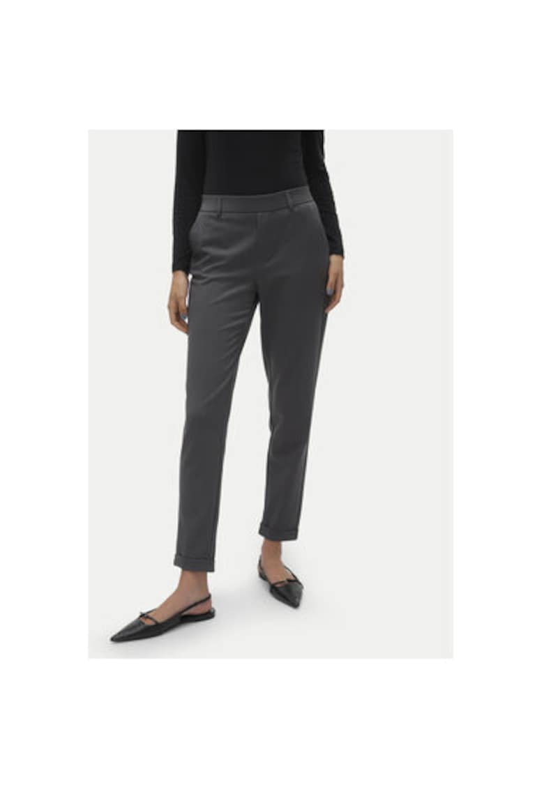 Pantaloni dama - 304470639 - Poliester/Viscoza - Gri