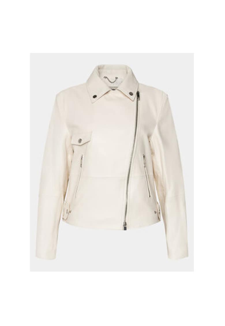Geaca dama - 303659769 - Piele naturala - Bej - Bej