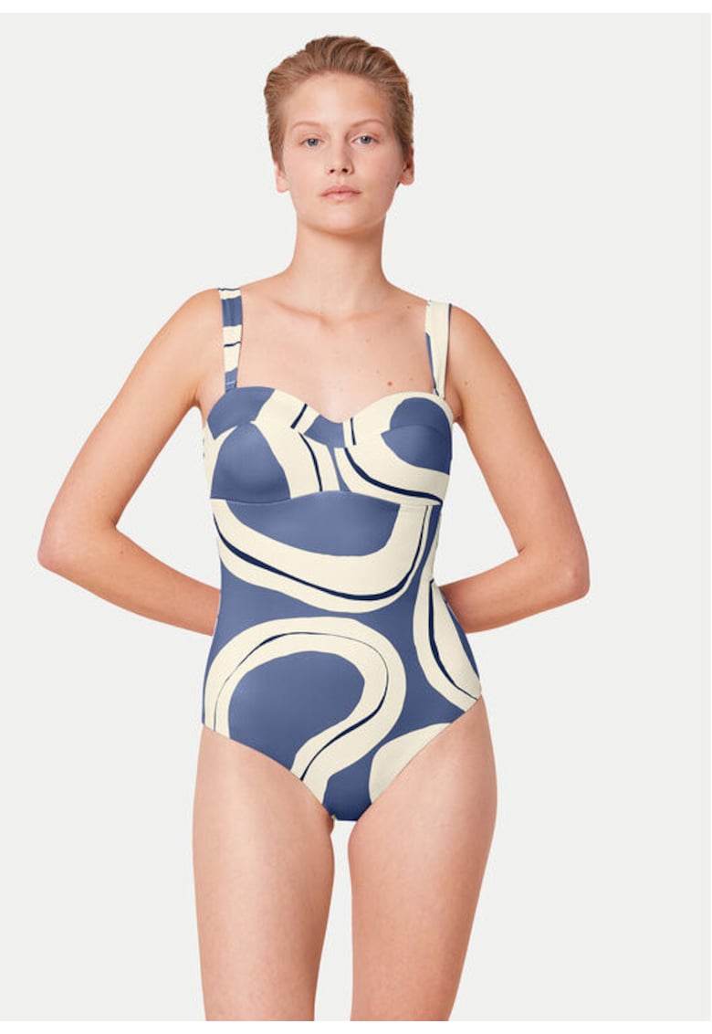 Costum de baie dama - 303574291 - Poliamida/Elastan - Albastru