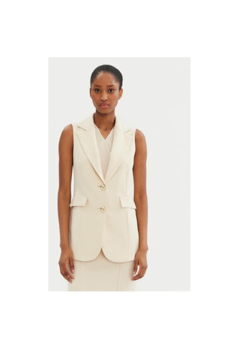 Vesta dama - 305266231 - Poliester - Bej