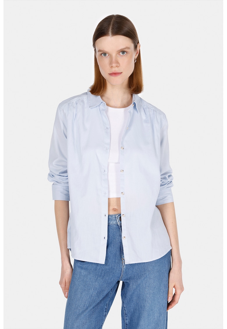 Camasa din bumbac cu guler ascutit Camasa din bumbac cu guler ascutit