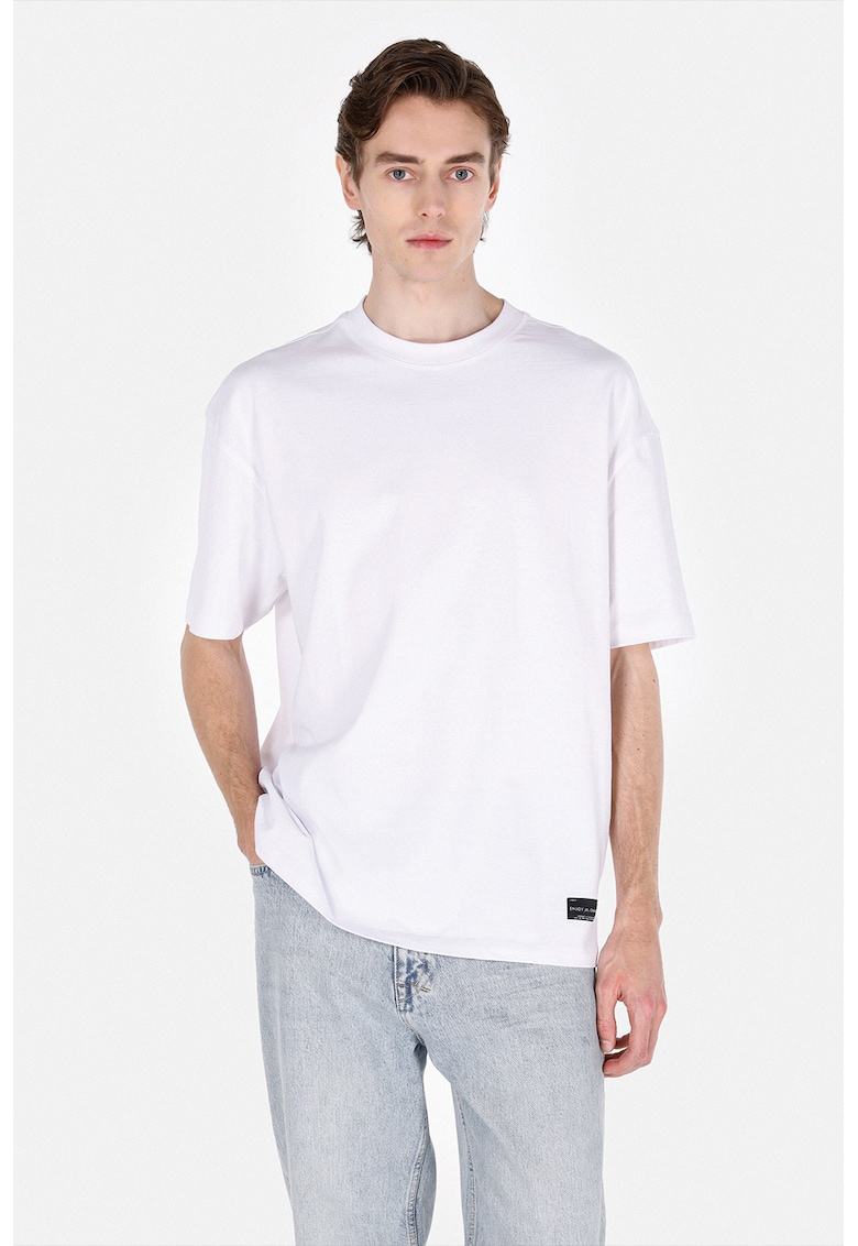 Tricou din bumbac cu maneci cazute