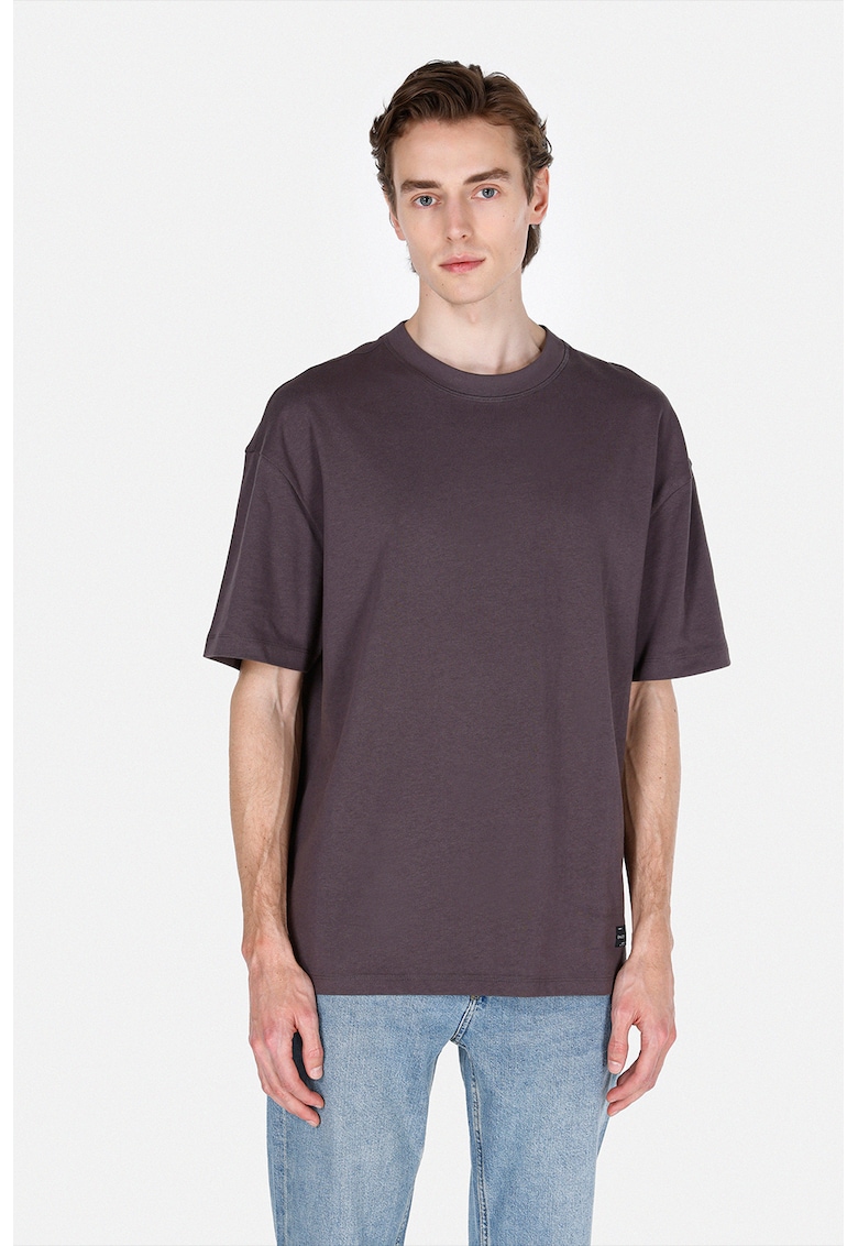 Tricou din bumbac cu maneci cazute