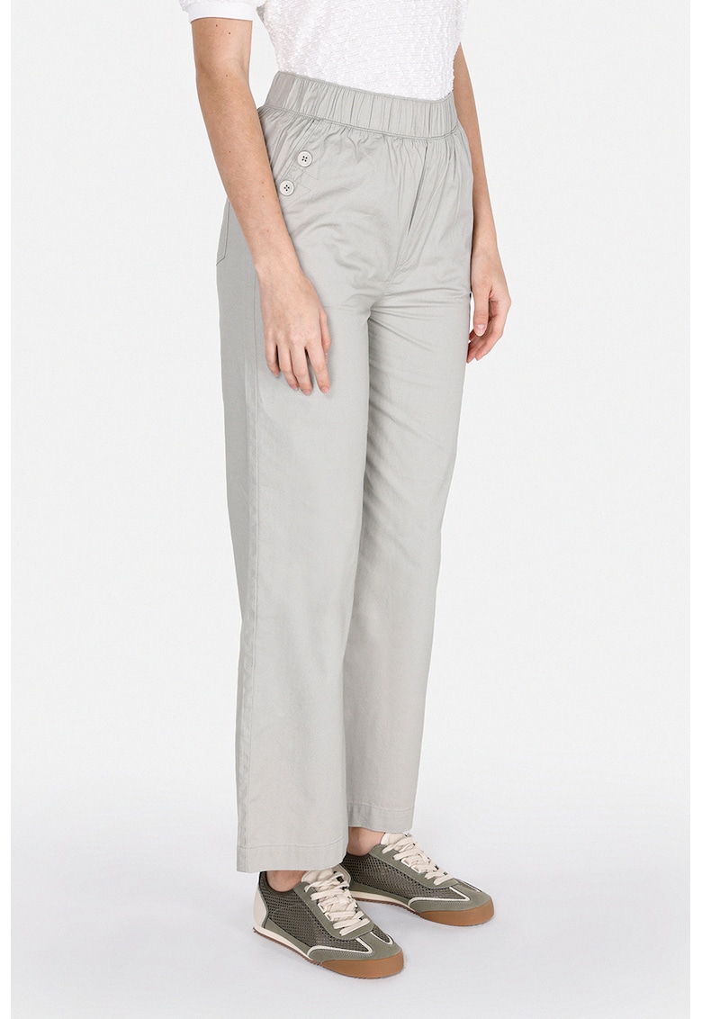 Pantaloni cu croiala ampla si talie elastica