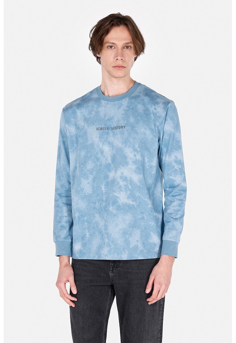 Colins Bluza de trening cu model tie-dye - Albastru glaciar/Albastru deschis