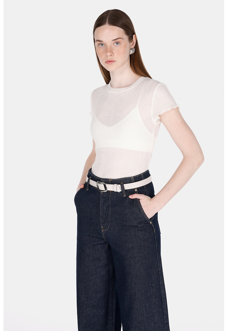 Tricou cu aspect semitransparent