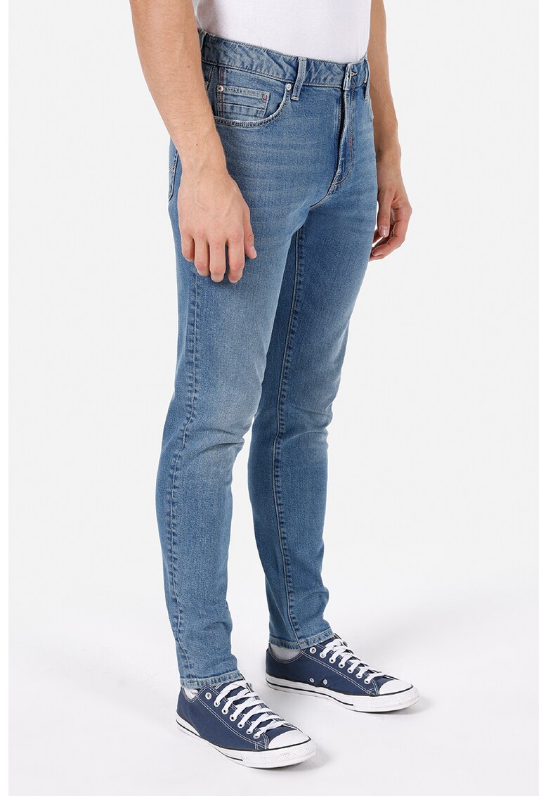 Blugi slim fit - Albastru pastel