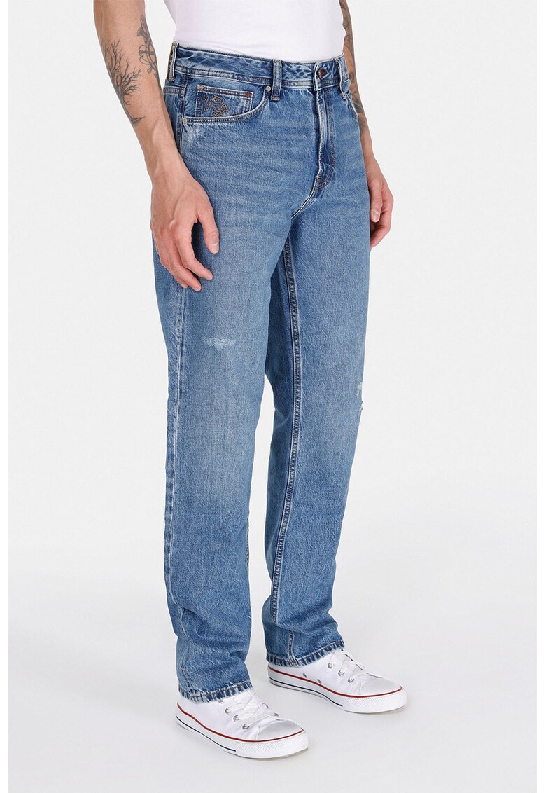 Blugi regular fit - Albastru melange