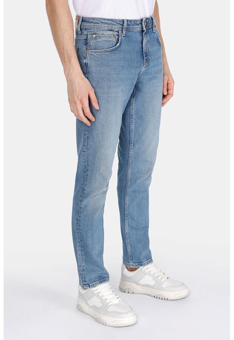 Blugi lungi slim fit - Albastru pastel/Albastru deschis