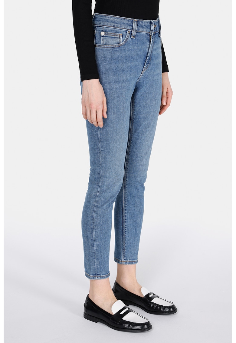 Blugi cu talie medie - Albastru pastel