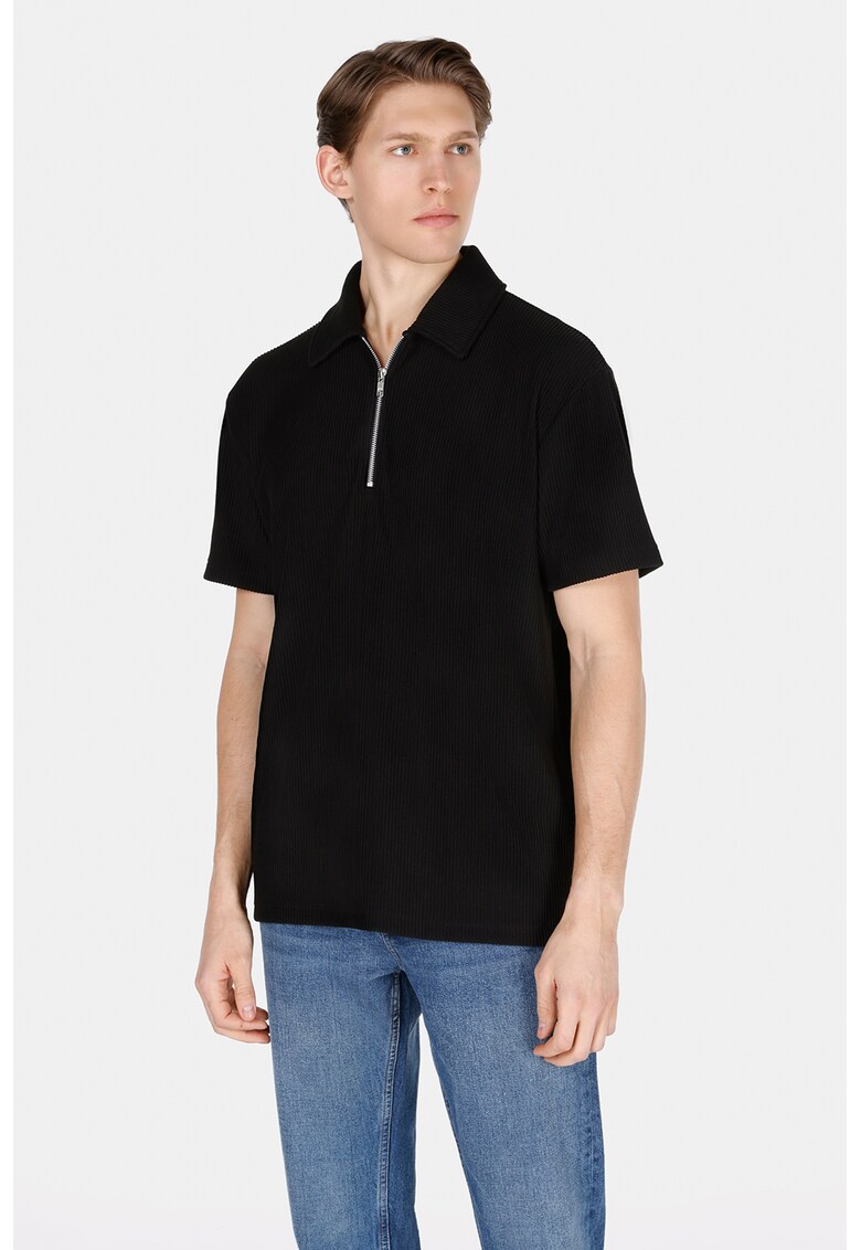 Tricou polo regular-fit - Negru