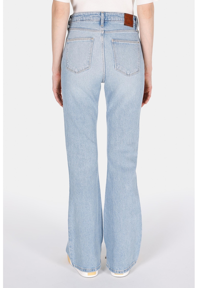 Blugi bootcut cu talie inalta