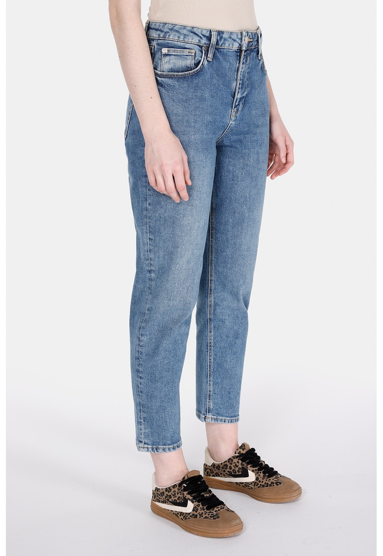 Blugi mom crop - Albastru deschis