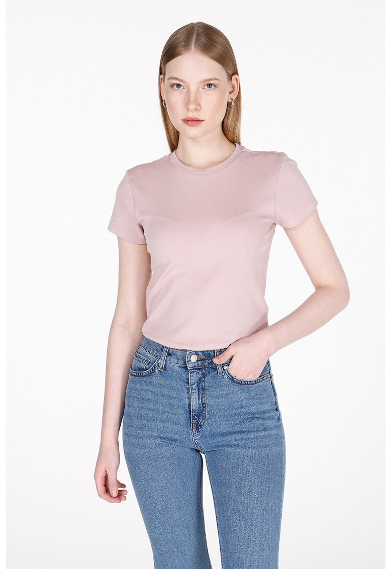 Tricou slim fit din amestec de bumbac