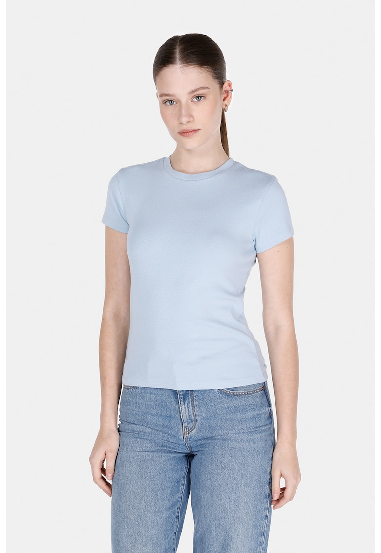 Tricou slim fit din amestec de bumbac