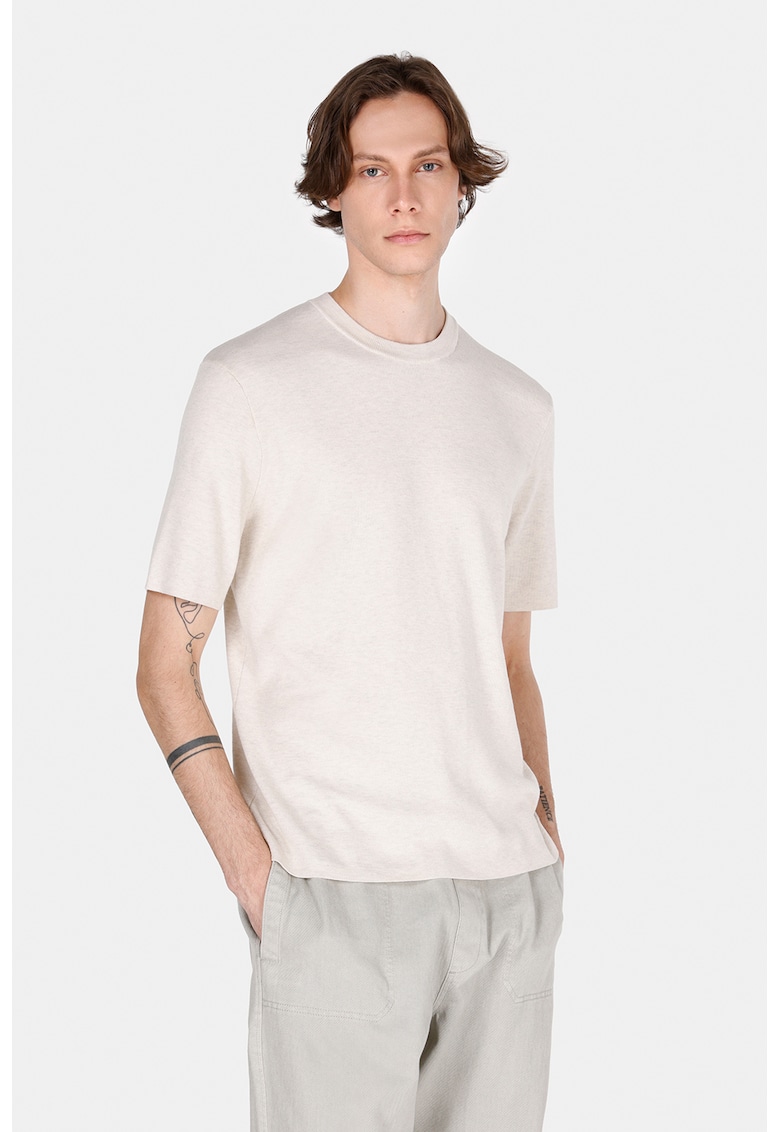 Tricou tricotat fin - Alb