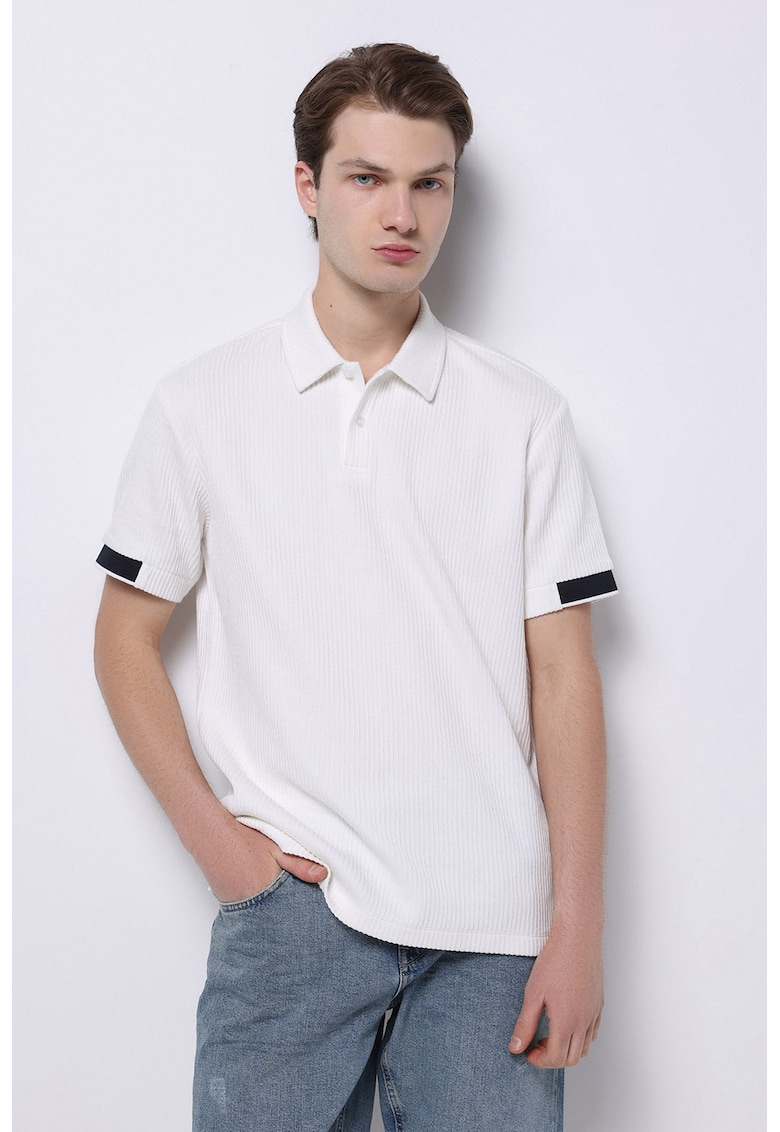 Tricou polo striat