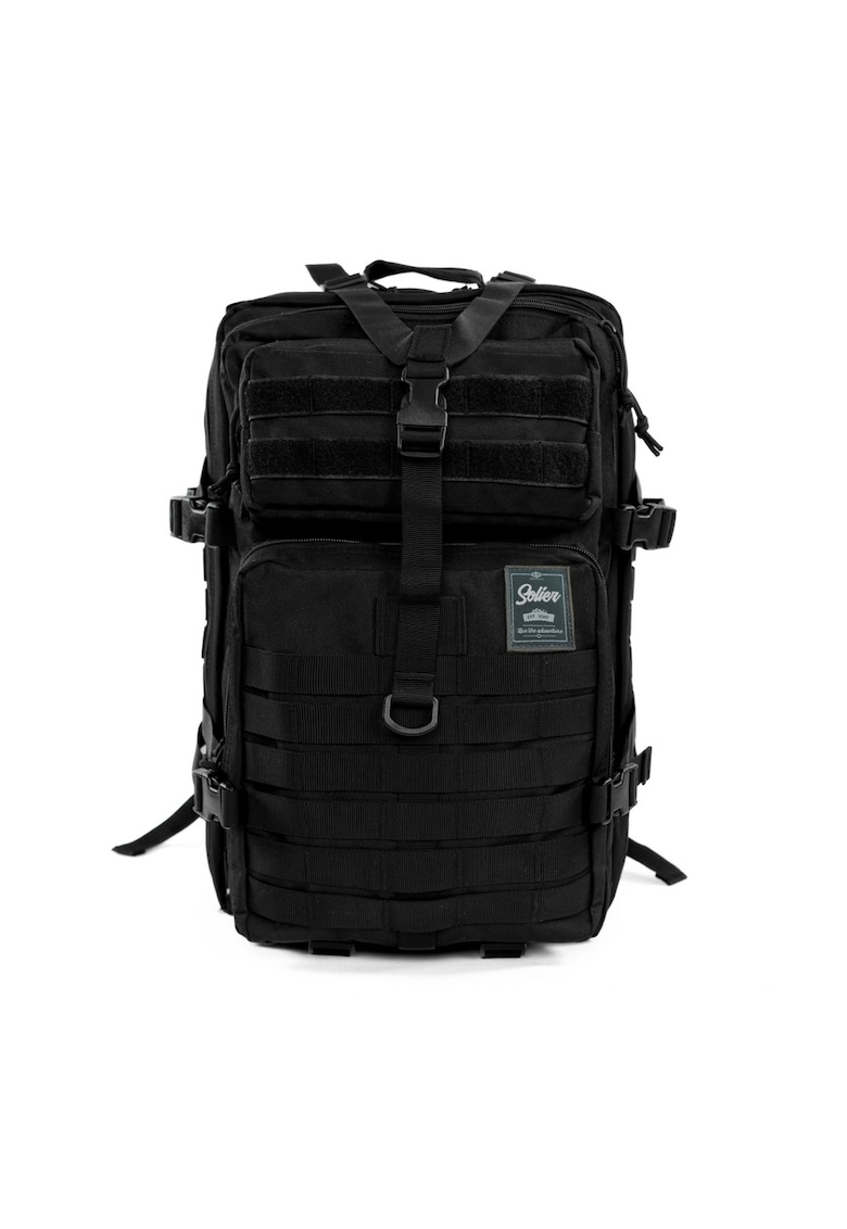 Rucsac tactic turism 50L SV22 Ranger - impermeabil - MOLLE - antifurt - cu centura talie - buzunare multiple - bretele ergonomice - Negru