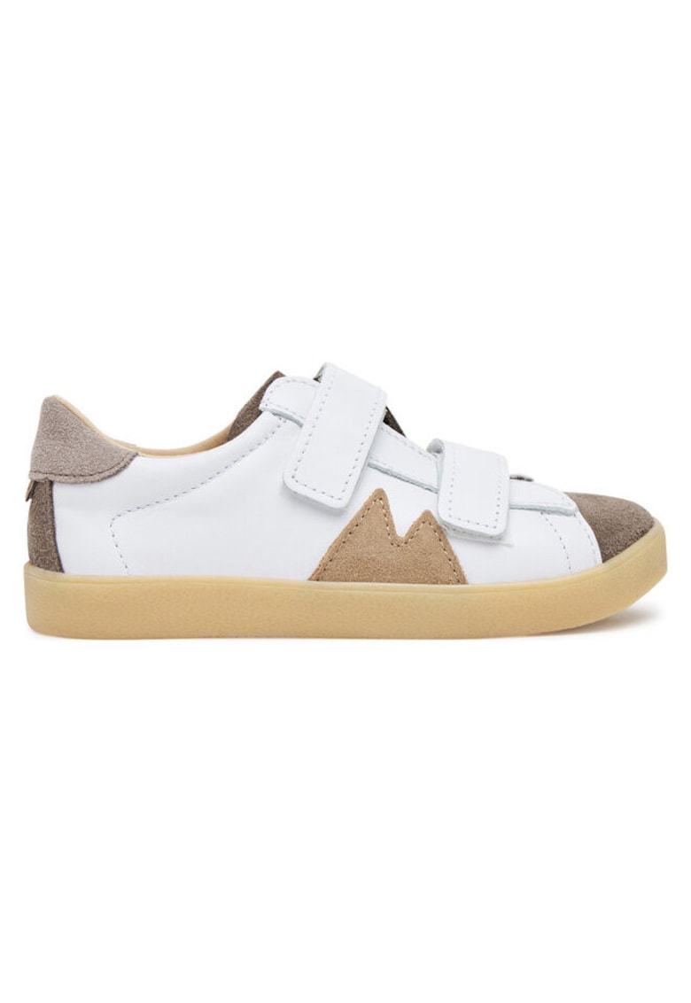 Pantofi sport baieti  304954542 - Piele naturala - Alb