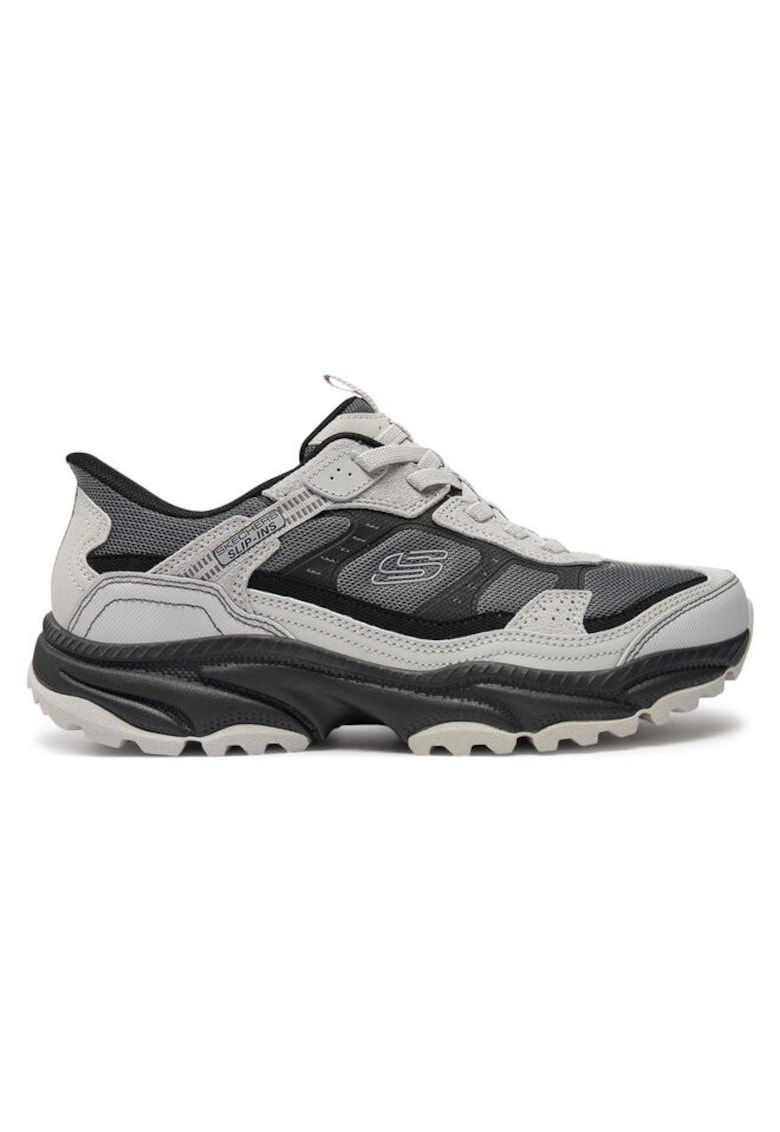 Bocanci trekking barbati 303970796 - Piele ecologica - Gri