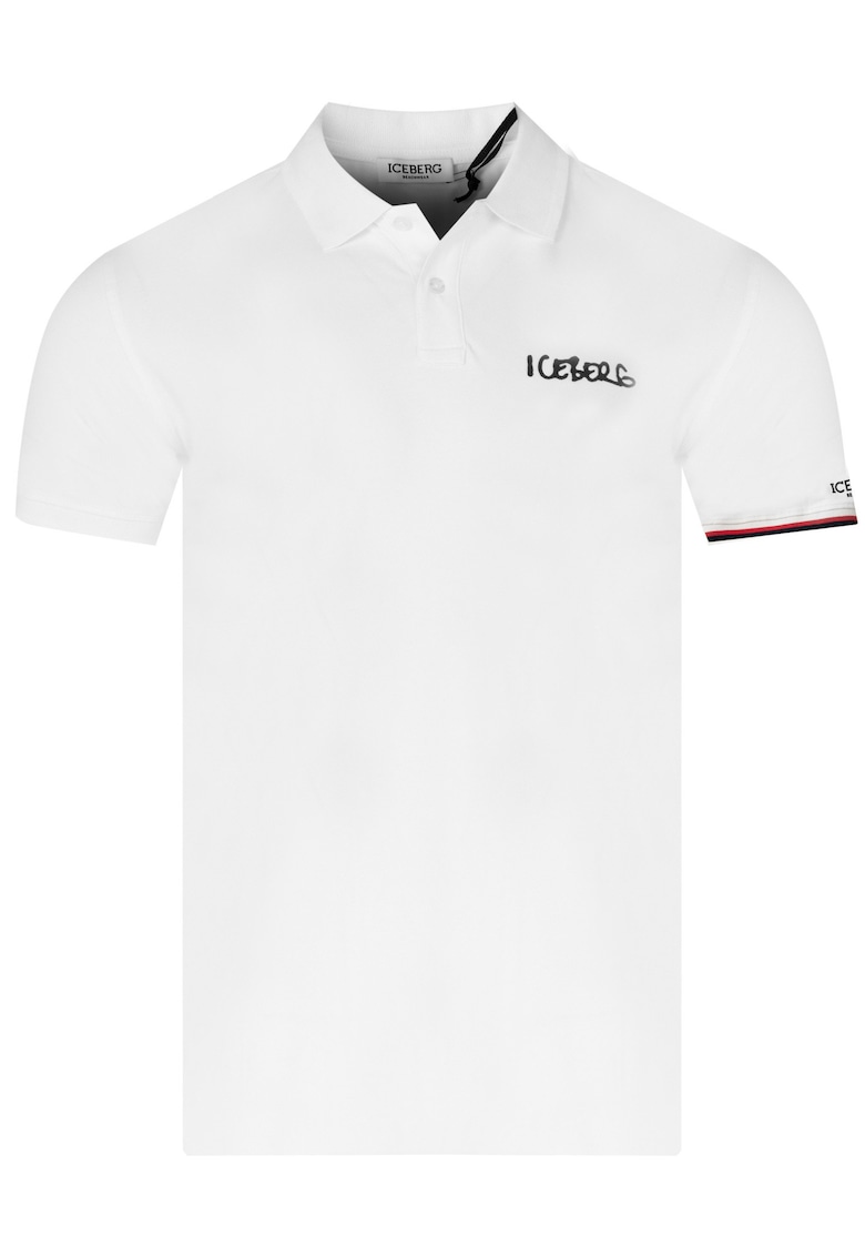 Iceberg - Tricou polo ICE pentru barbati ALB - Alb