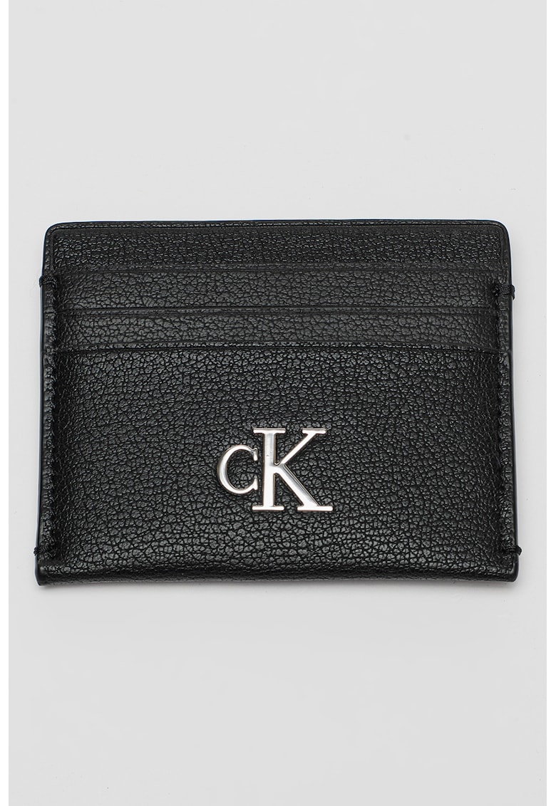 Portcart de piele ecologica cu logo metalic Portcart de piele ecologica cu logo metalic