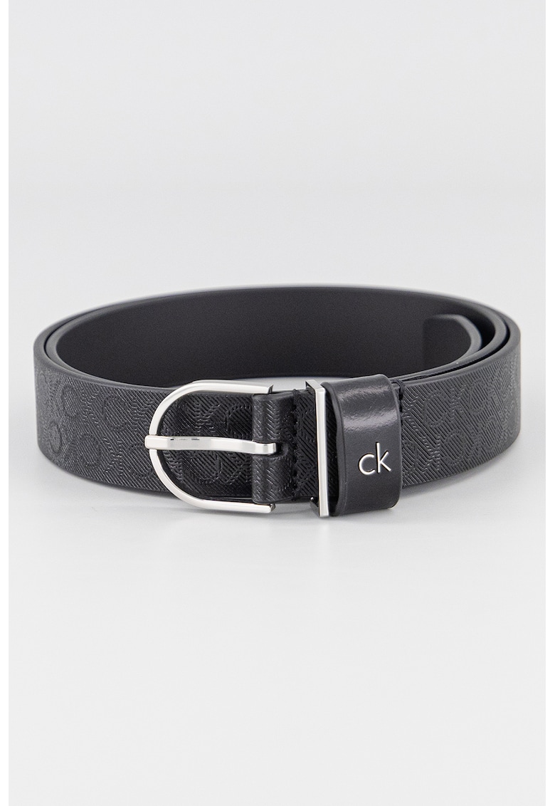 Curea skinny de piele cu logo