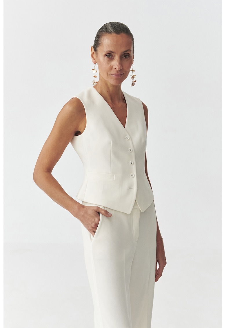 Vesta cu buzunare cu refilet