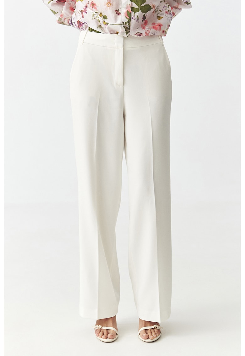 Pantaloni drepti - Alb