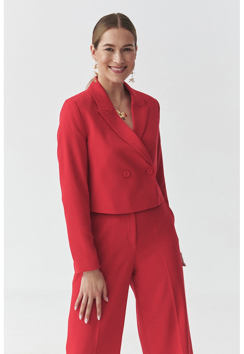 Sacou cu revere decupate