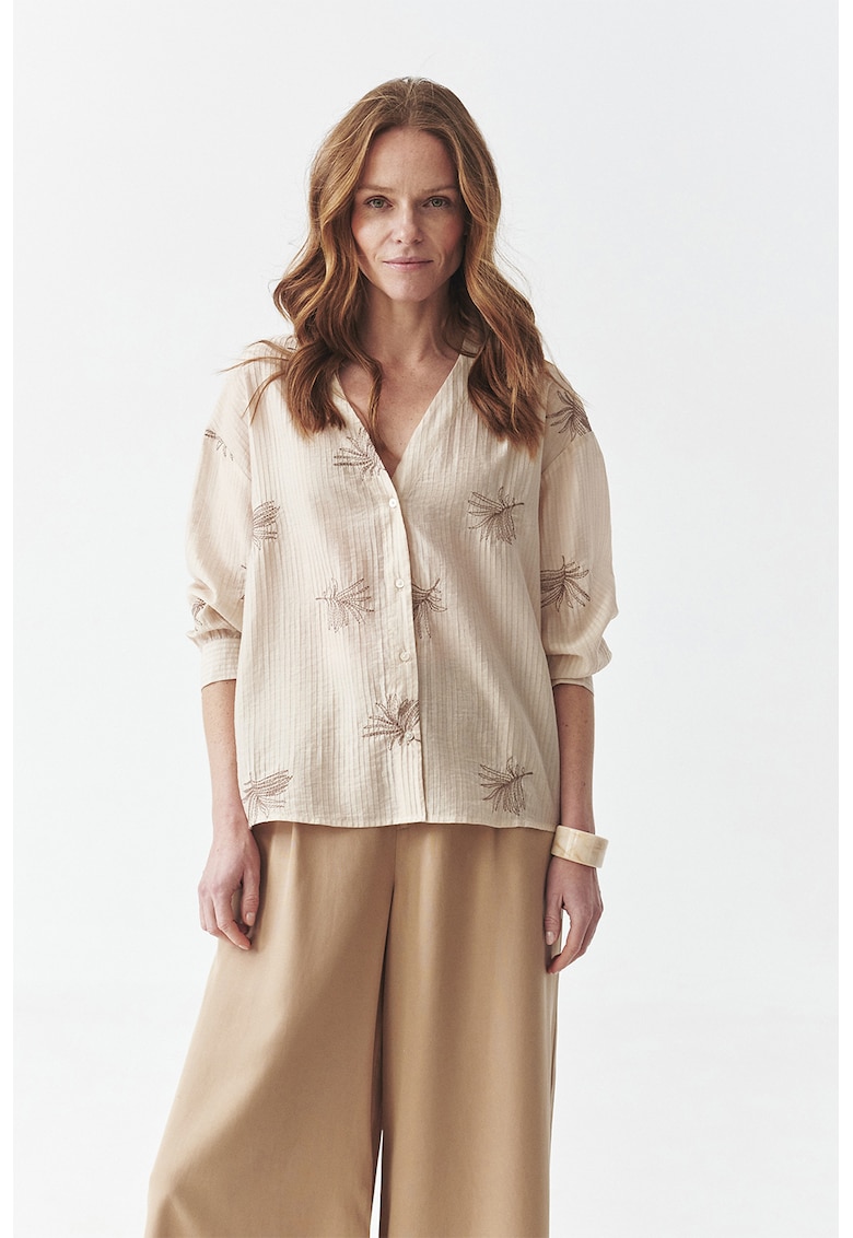 Camasa lejera din amestec de lyocell cu model