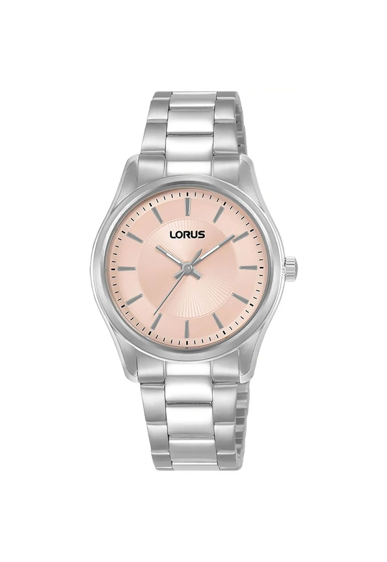 Ceas Damski Quartz - Bratara Inox - Cadran Roz - 5 ATM