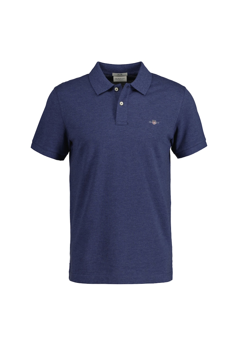 Tricou polo slim fit shield – albastru închis – Gant Tricou polo slim fit shield – albastru închis – Gant