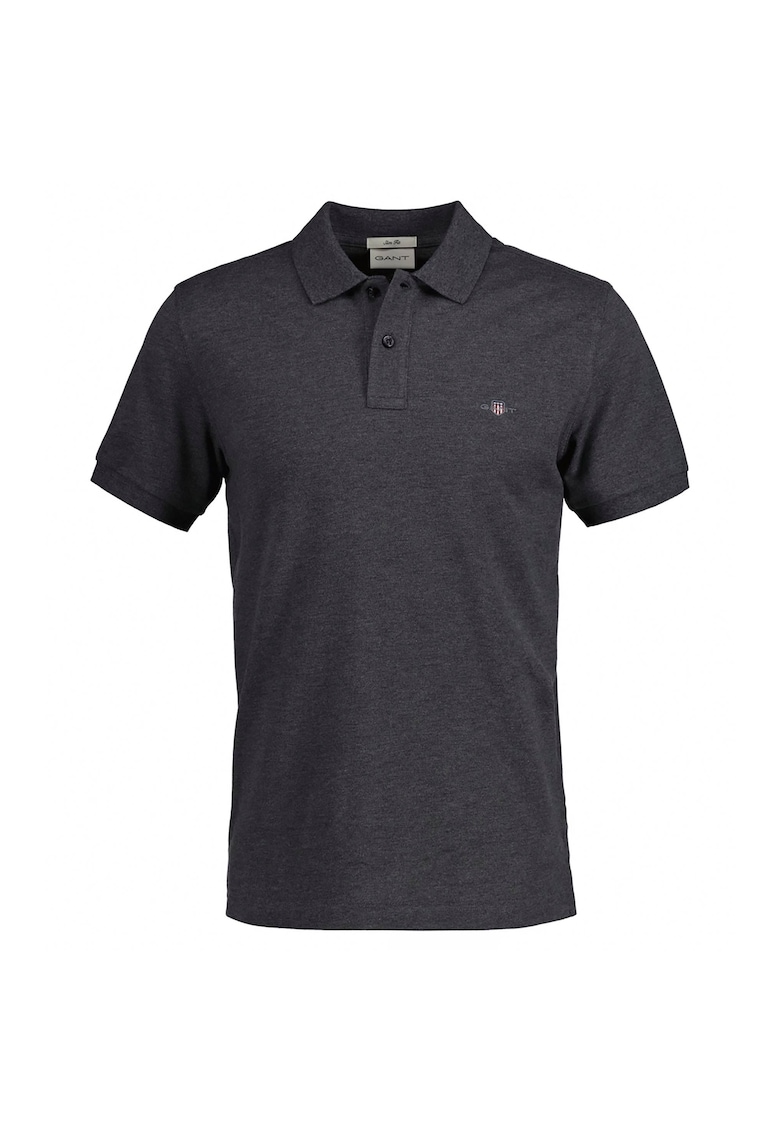 Gant Tricou polo slim fit Shield - Gri antracit