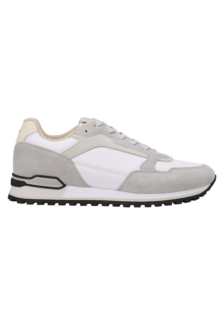 Pantofi sport cu segmente din material sintetic - Alb