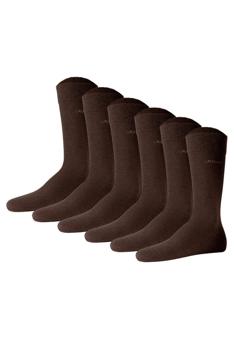 Set de sosete lungi unisex Premium Essential- 6 perechi - Maro inchis
