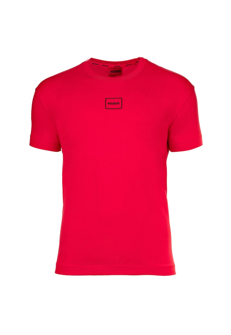 Tricou de casa cu decolteu la baza gatului si logo