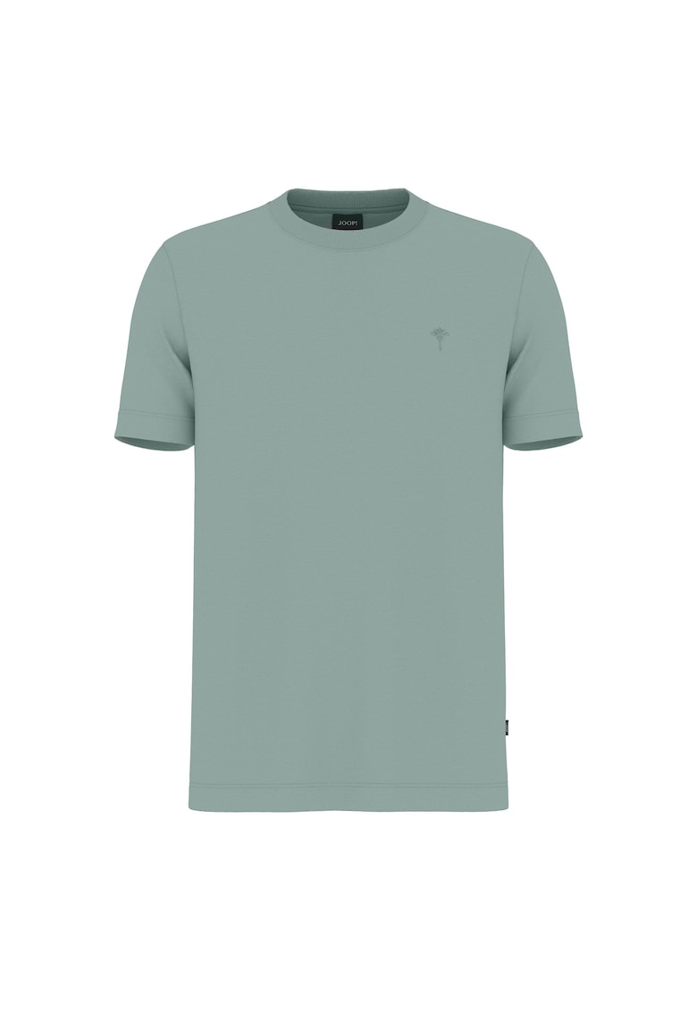 Tricou din bumbac organic cu decolteu la baza gatului - Verde