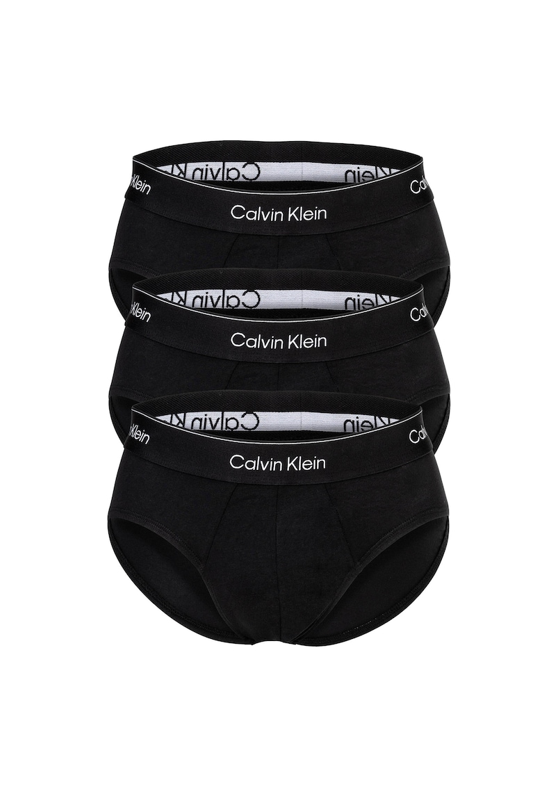 Set de chiloti cu banda logo in talie - 3 perechi