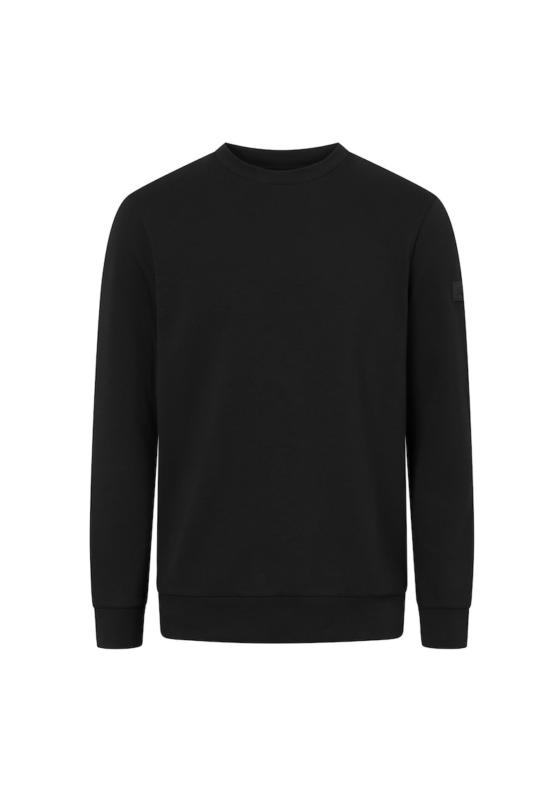 Bluza uni de trening cu decolteu la baza gatului – Negru Bluza uni de trening cu decolteu la baza gatului – Negru