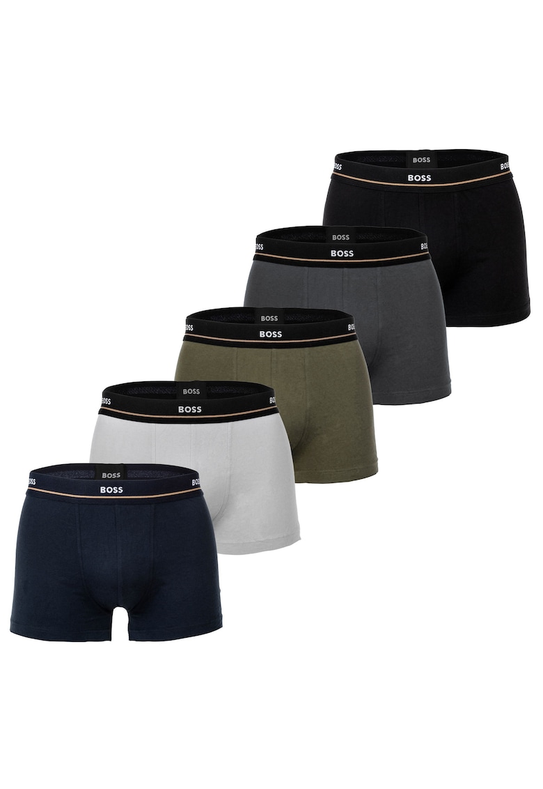 Set de boxeri cu banda logo in talie - 5 perechi