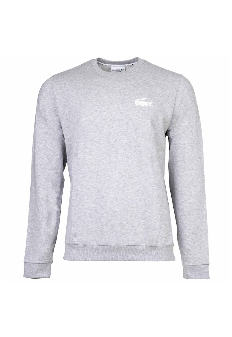 Bluza de trening cu decolteu la baza gatului si logo – Gri Bluza de trening cu decolteu la baza gatului si logo – Gri