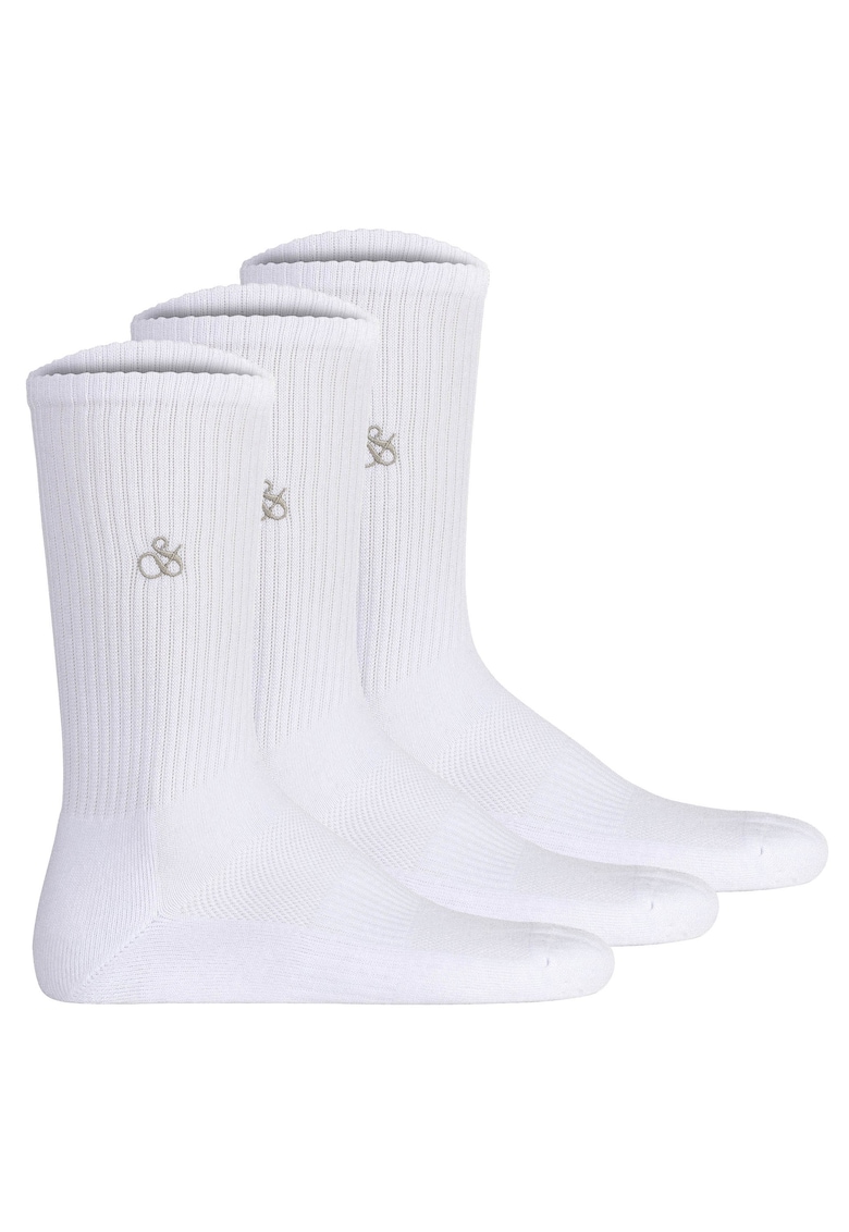 Set de sosete lungi - 3 perechi - Alb