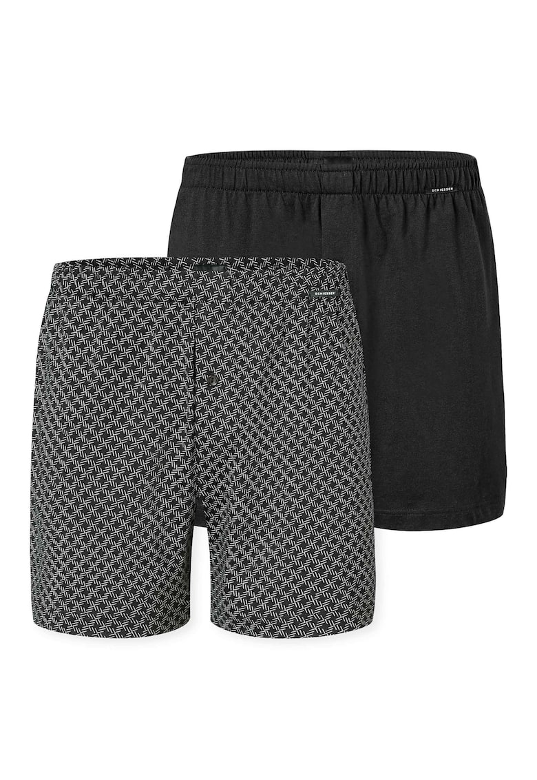 Set de boxeri din bumbac – 2 perechi – Alb/Negru Set de boxeri din bumbac – 2 perechi – Alb/Negru