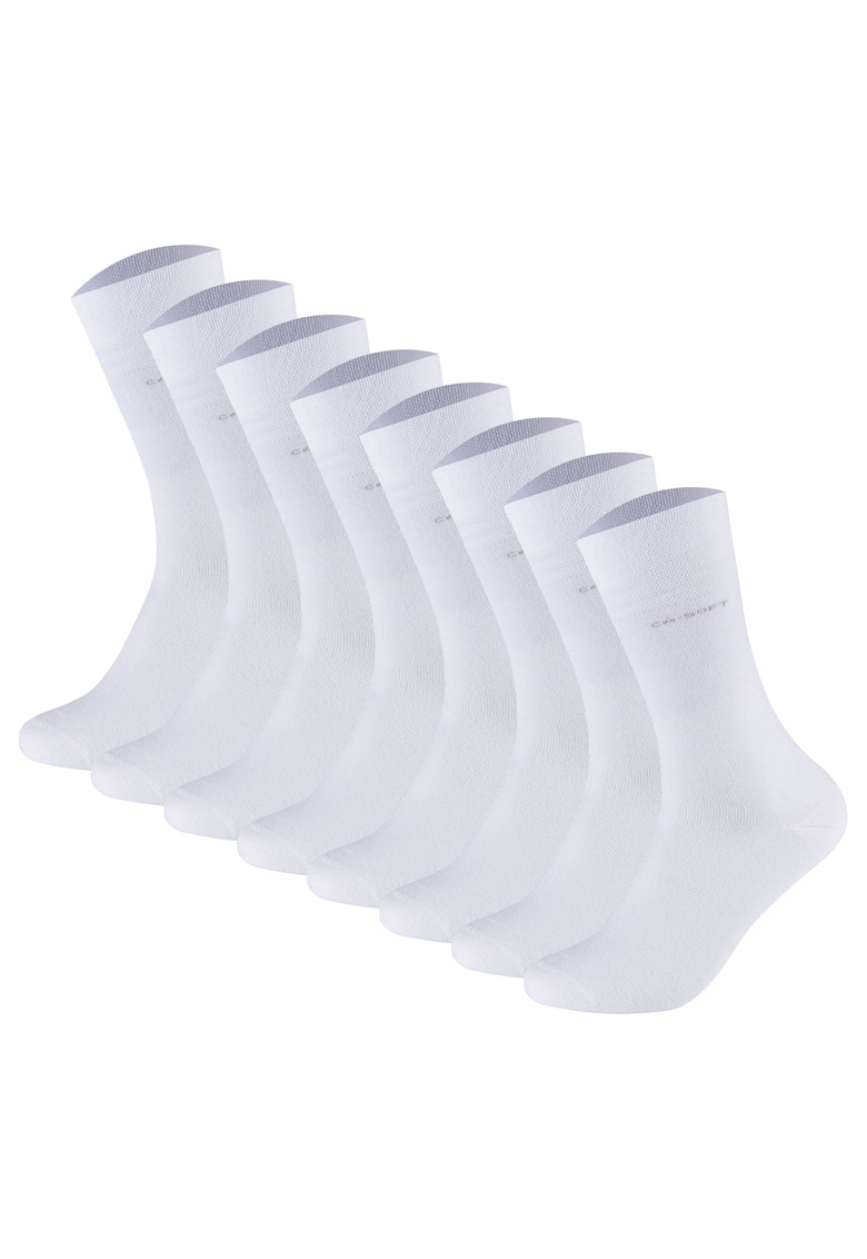 Set de sosete lungi unisex - 8 perechi - Alb