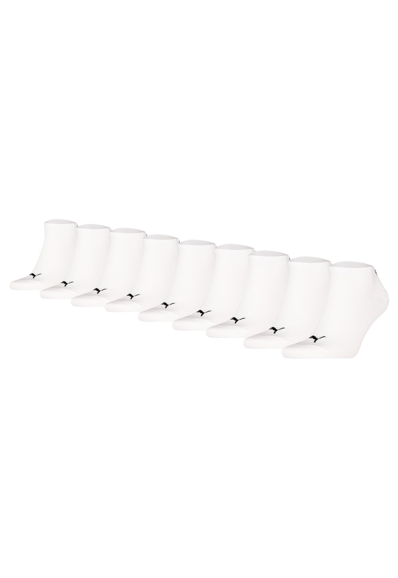 Set de sosete unisex pana la glezna - 9 perechi - Alb