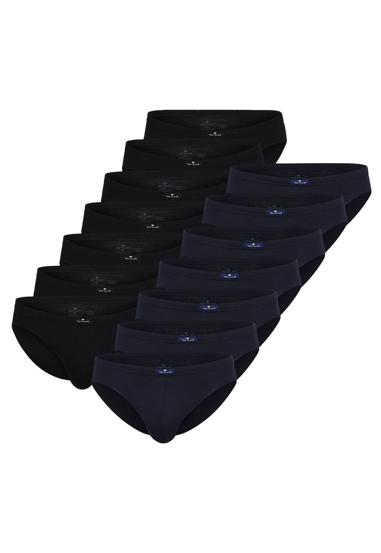 Set de chiloti din amestec de bumbac – 14 perechi – Negru/Albastru Set de chiloti din amestec de bumbac – 14 perechi – Negru/Albastru